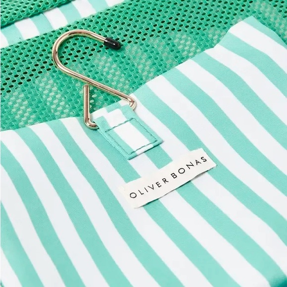 Oliver Bonas Carrie Blue Fold Out Make Up Bag Large - Picture 4 of 9